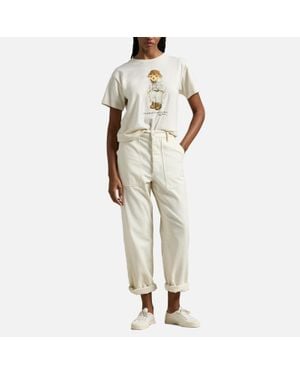 Polo Ralph Lauren Bear Cotton-jersey T-shirt - Natural