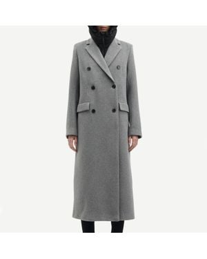 Samsøe & Samsøe Recycled Wool Falcon Coat - Grey