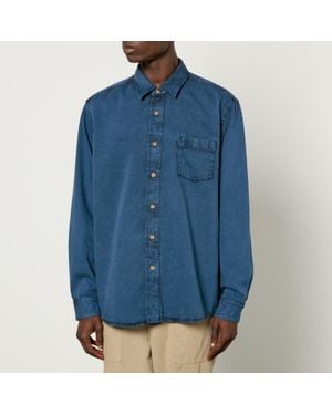 BOSS Lamboo Cotton-Twill Shirt - Blue