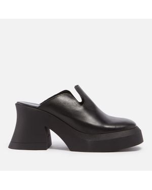 E8 By Miista Octovia Leather Heeled Mules - Black