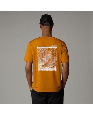 The North Face Topographic Foundation T-Shirt Für Herren Größe - Orange