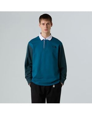 The North Face Colourblock Relaxed Rugby Shirt - Blue