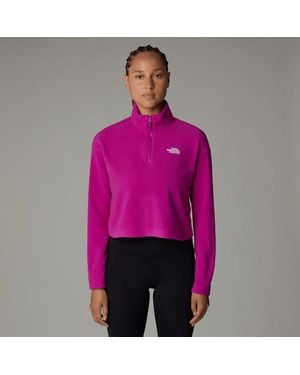 The North Face Polaire Courte À Col Zippé 100 Glacier Pour Femme Taille - Violet