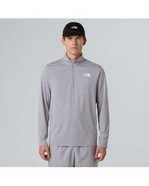 The North Face 24/7 1/4 Zip Long-Sleeve T-Shirt - Grey