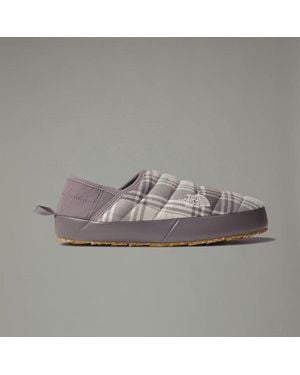 The North Face Thermoball V Traction Novelty Mules Lunar Stone Yarn Dye Plaid/Lunar Stone - Grey