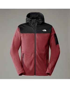 The North Face Tech Emilio Hooded Fleece Rage Dark Heather-Tnf - Red