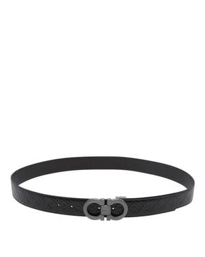 Ferragamo Cintura Reversibile Regolabile - Nero