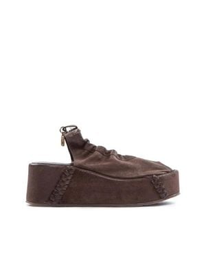 A.s.98 Zeppe Manola Elastico Ebano - Marrone