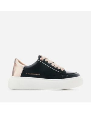 Alexander Smith Sneakers Vegana Nera Con Sperone Platino Rosato - Blu