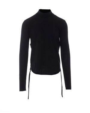 Ann Demeulemeester Maglione Nero Lenart - Blu