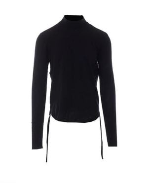 Ann Demeulemeester Maglione Nero Lenart - Blu
