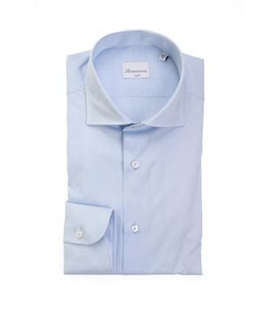 BRANCACCIO Camicia Azzurra A Maniche Lunghe - Blu