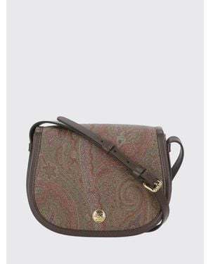 Etro Borsa Crossbody Paisley Con Patta - Marrone