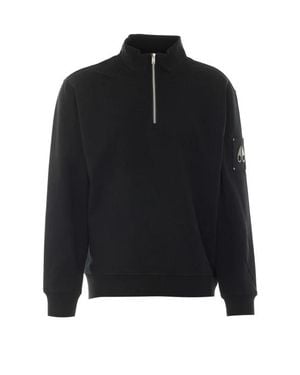 Moose Knuckles Felpa Con Cappuccio E Zip Hartsfield Nera - Nero