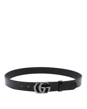 Gucci Cintura Cut Gg Marmont Nera - Nero