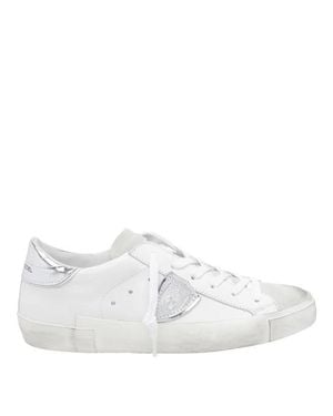 Philippe Model Sneakers Basse Prsx Bianche E Argento - Bianco