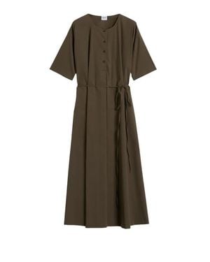 Aspesi Abito Lungo A Maniche Corte Verde Militare