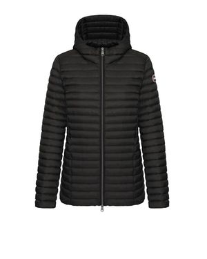 Colmar Piumino Trapuntato Nero Con Zip E Cappuccio