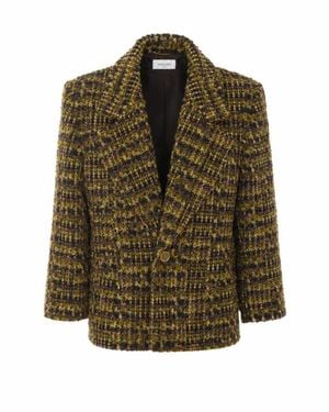 Saint Laurent Giacca Verde Monopetto