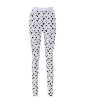 Marine Serre Pantaloni Bianco - Multicolore