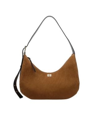 Ganni Borsa Hobo Marrone