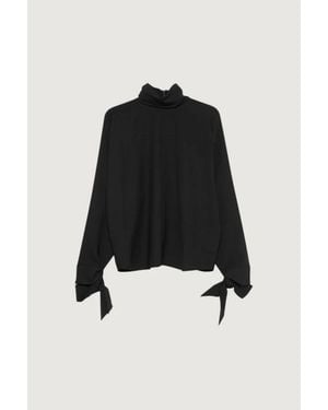 Emporio Armani Blusa A Collo Alto - Nero