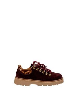 Stokton Stivaletti Bassi Allacciati Bordeaux - Marrone