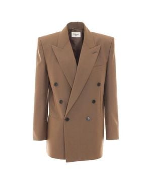 Saint Laurent Giacca Doppiopetto - Marrone