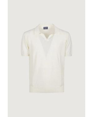 Drumohr Polo Jhonny Collar Mc Spugna L - Neutro