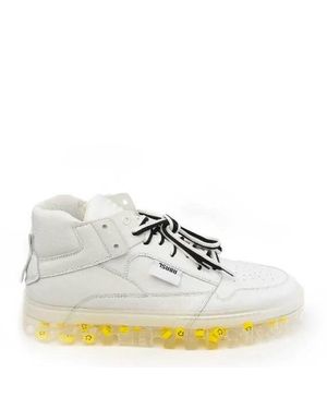 Rbrsl Bold Sneaker Donna Suola Trasparente Con Smile - Bianco
