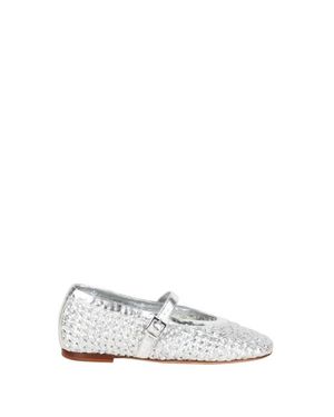 LORENA PAGGI Ballerina Camoscio Niger Argento - Bianco