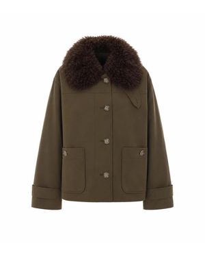 Lou Andrea Parka Corto Verde Oliva
