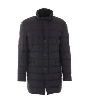 Herno Parka Imbottito Nero Slim - Blu