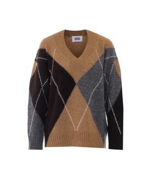 Alpha Studio Maglia Marrone - Nero