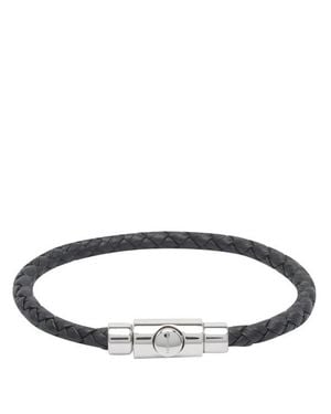 Ferragamo Bracciale Intrecciato Nero - Marrone