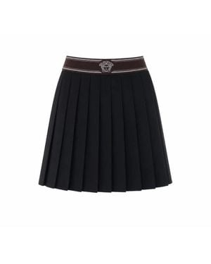 Versace Gonna Plissettata Nera - Nero