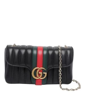 Gucci Borsa A Spalla Piccola Jetset Gg Marmont Nera - Nero