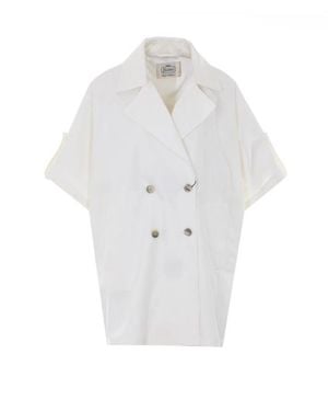 Herno Trench Bianco Doppiopetto