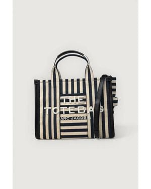 Marc Jacobs Borsa The Medium Tote A Righe Bianche E Nere - Multicolore