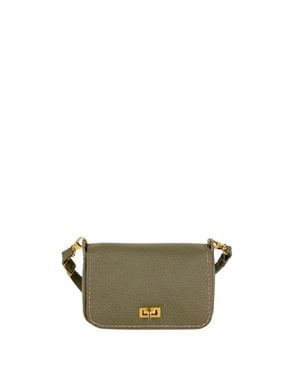 VISONA Borsa A Tracolla Con Pattina - Grigio