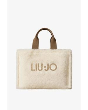 Liu Jo Borsa Tote Effetto Pelliccia - Neutro