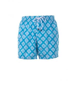 Barba Napoli Boxer Da Mare Azzurro A Fantasia - Blu