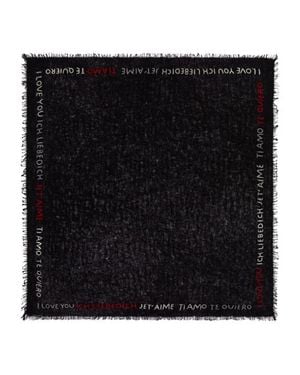 Faliero Sarti Sciarpa Quadrata Little Te Quiero - Nero