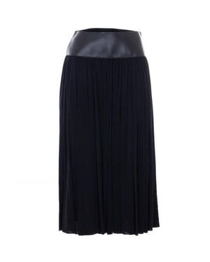 Alaïa Gonna Midi Nera Plissettata - Blu
