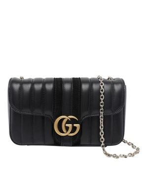 Gucci Borsa A Tracolla Nera Gg Marmont - Nero