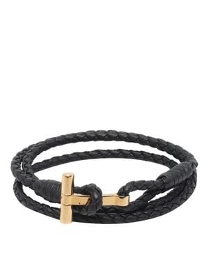 Tom Ford Bracciale Intrecciato - Marrone