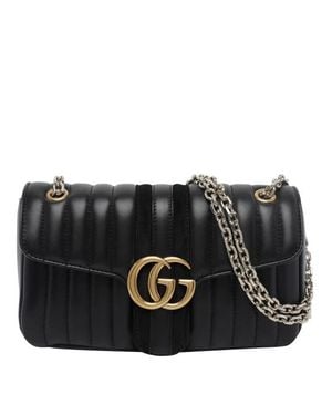 Gucci Borsa A Tracolla Nera Jetset Gg Marmont - Nero