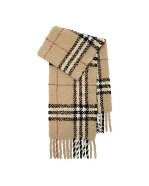 Burberry Sciarpa Check Bouclé - Neutro