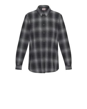 Marella Camicia Flanella Mista Lana - Grigio