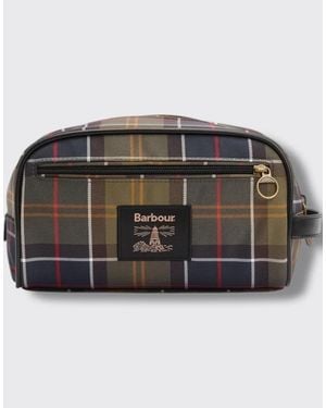 Barbour Beauty Case Tartan Washbag - Nero